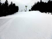 Pente de slalom au télécabine