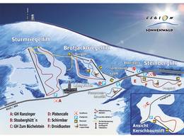 Plan des pistes Steinberglift – Langfurth (Schöfweg)