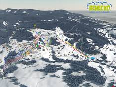 Plan des pistes Benecko
