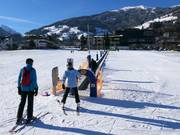 Zone débutants à la station de vallée