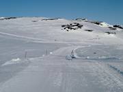 La piste de ski de fond commence au sommet du Nos