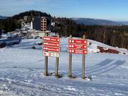 Signalisation des pistes dans le domaine skiable Jahorina