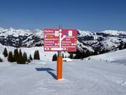 Signalisation des pistes dans le domaine skiable