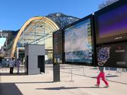 Grand panneau d'information à la station inférieure du téléphérique du Nebelhorn