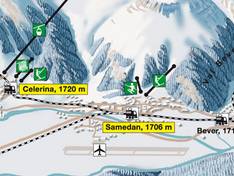 Plan des pistes Survih – Samedan