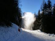 Enneigement de la descente vers la vallée