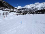 Parcours de slalom sur la piste facile Kalbermatten