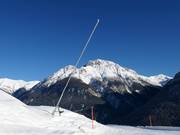 Enneigement par canons jusqu'à Sent