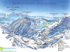 Plan des pistes Montmin