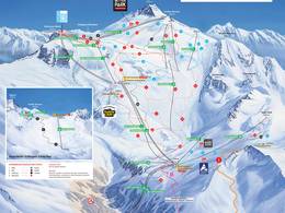 Plan des pistes Hintertuxer Gletscher (Glacier d'Hintertux)