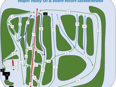 Plan des pistes Wapiti Valley