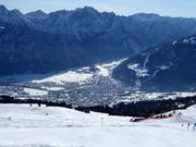 Vue sur les hébergements dans la ville de Lienz