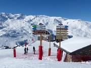 Signalisation des pistes dans le domaine skiable Les 3 Vallées
