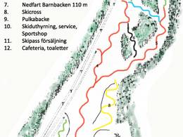 Plan des pistes Vångabacken