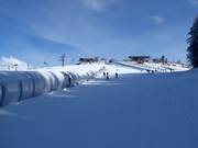 Zone pour débutants à la station supérieure du Hartkaiserbahn à Ellmau