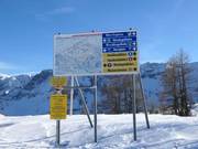 Signalisation des pistes sur le domaine skiable d'Hinterstoder