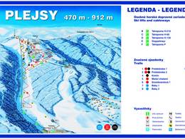 Plan des pistes Plejsy – Krompachy