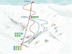 Plan des pistes Safed Dara