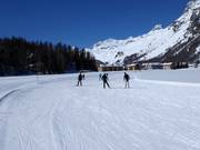 Piste de ski de fond à la station inférieure de Furtschellas