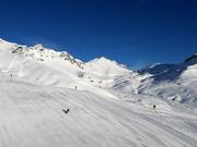 Vue sur le domaine skiable de Scuol