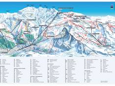 Plan des pistes Zermatt/Breuil-Cervinia/Valtournenche – Matterhorn (Le Cervin)