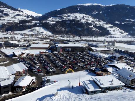 Alpes de Tux: Accès aux domaines skiables et parkings – Accès, parking Kaltenbach – Hochzillertal/Hochfügen (SKi-optimal)