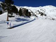 Tapis roulant à la station supérieure de la télécabine Haideralm
