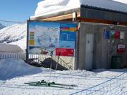 Panneau informatif sur le domaine skiable de Belalp