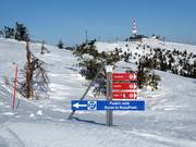 Signalisation des pistes dans le domaine skiable de Ruka
