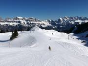 Piste de difficulté moyenne sous le Maschgenkamm