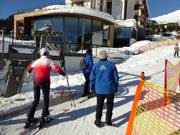 Assistance pour l’embarquement au téléski à assiettes