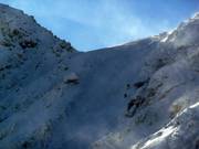 Couloir extrême sur le versant nord du Chopok