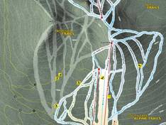 Plan des pistes Willamette Pass – Crescent