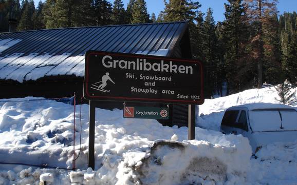 Skier près de Granlibakken