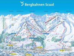 Plan des pistes Scuol – Motta Naluns