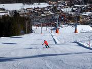 Piste noire de descente en vallée