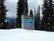 Signalisation des pistes au Revelstoke Mountain Resort