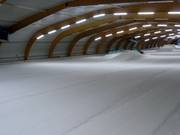 Piste préparée dans le hall de ski Ice Mountain
