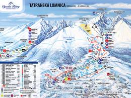 Plan des pistes Tatranská Lomnica