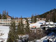 Vue sur les hébergements à Obereggen à la station de la vallée