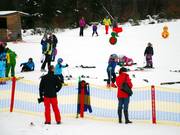 Zone d'entraînement à côté de la piste de luge