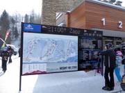 Panneau d'information détaillé à la station de départ de la télécabine