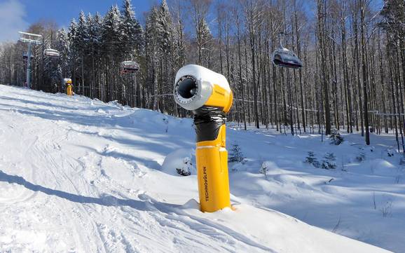 Fiabilité de l'enneigement Almberg-Haidel-Dreisessel – Fiabilité de l'enneigement Mitterdorf – Almberg