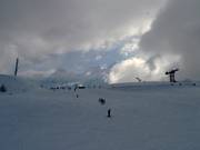 Large et facile piste à Les Houches
