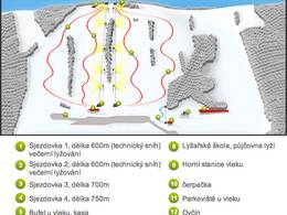 Plan des pistes Petříkovice