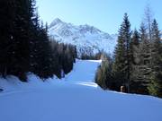 Piste de vallée de difficulté moyenne