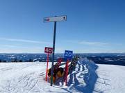 Signalisation des pistes dans le domaine skiable de Hafjell