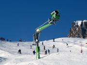 Canons à neige sur la descente Kristallbahn