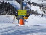 Signalisation des pistes sur la Planai