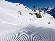 Préparation parfaite des pistes au Weißseejochbahn